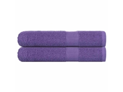 Vidaxl Toalhas De Sauna Frogn 2 Pcs 80x200 Cm 360 G/m² Roxo