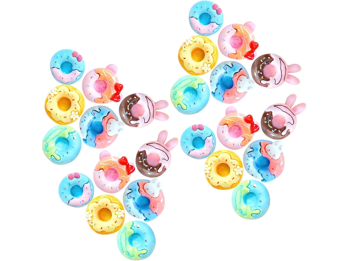 Conjunto De 30 Adoráveis Pinos Cortiça Em Formato Donut Para Decoração Escritórios E Quadros Resina Escolares