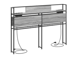 Conjunto 1 Cabeceira De Armazenamento Vidaxl Cinzento Derivados De Madeira (98 Cm)