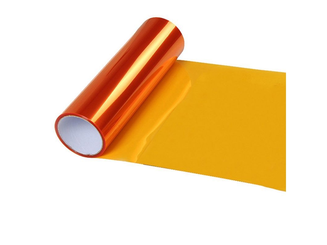 Pelicula De Tinte Impermeable Para Faros De Coche 200x30cm Naranja Claro De Alta Transmisión