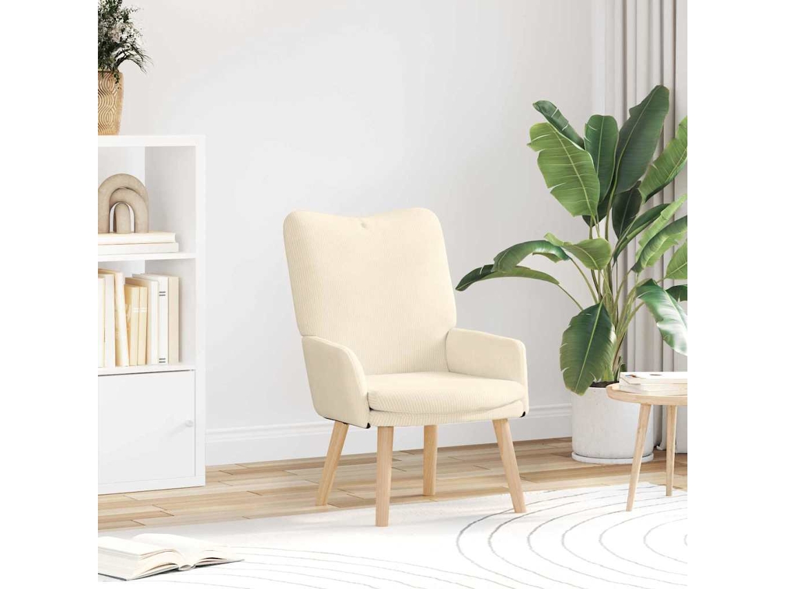 Vidaxl Poltrona Creme 63 X 67 X 94 Cm Tecido