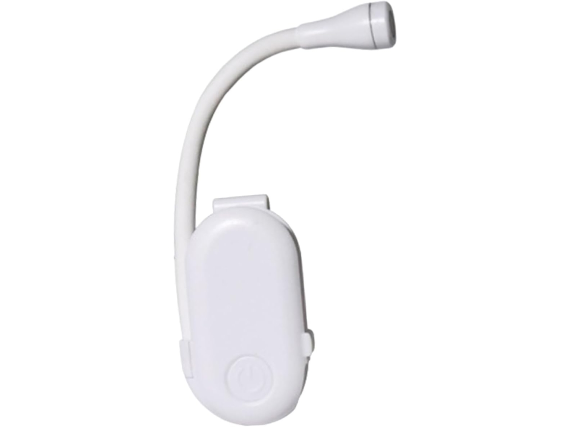 Luminária De Leitura Mesa Recarregável Via Usb Doitool, Em Plástico Branco, Com Bateria De 400mah E Luz Segura Para Os