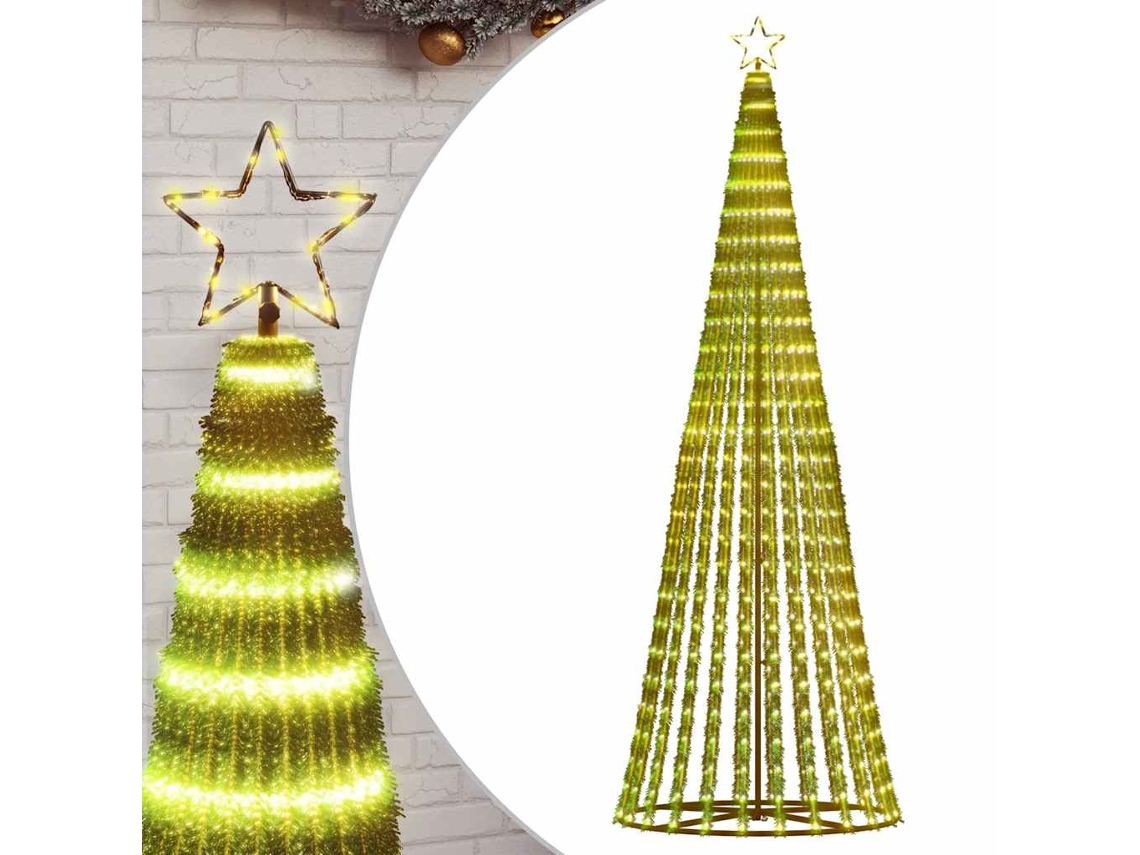 Led Christmas Tree, Led Christmas Trees Vidaxl Branco Metal (247 Cm)