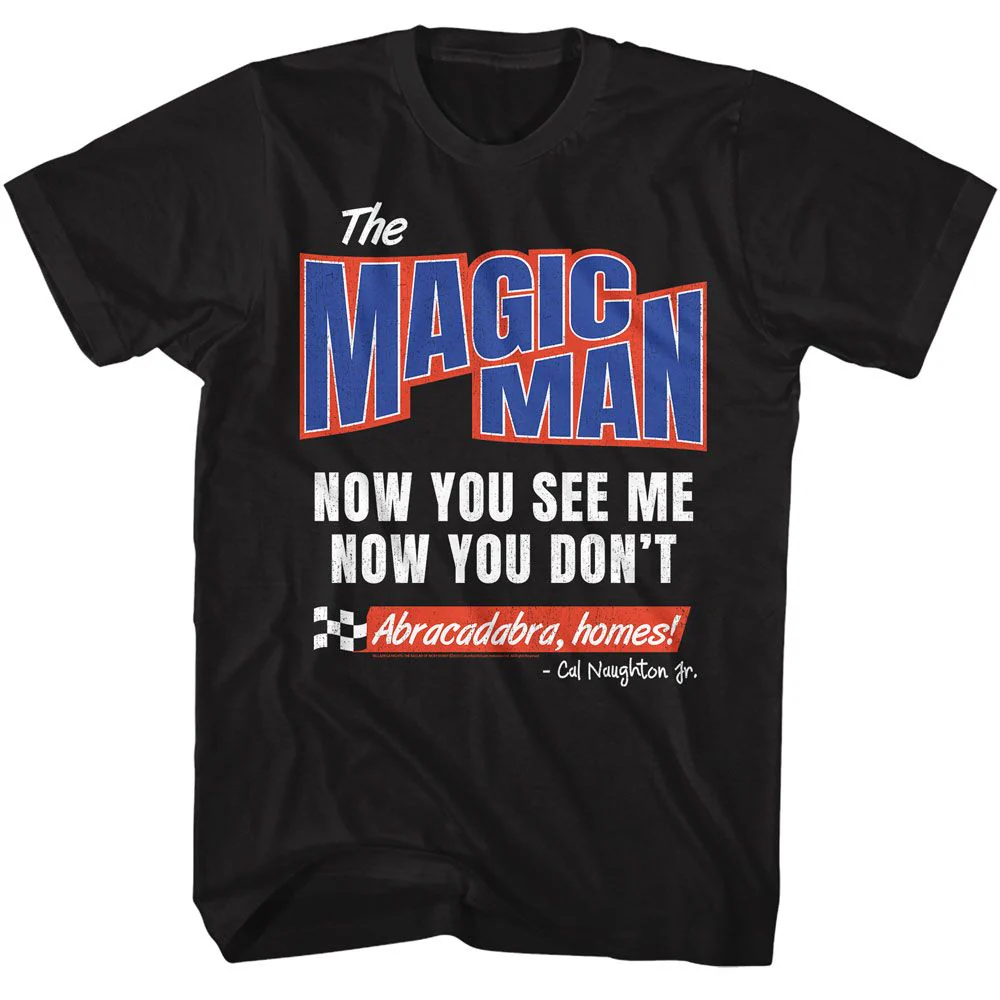 Unisex Adult T-shirt Rockinstone Talladega Nights Movie Magic Man Black Sizel