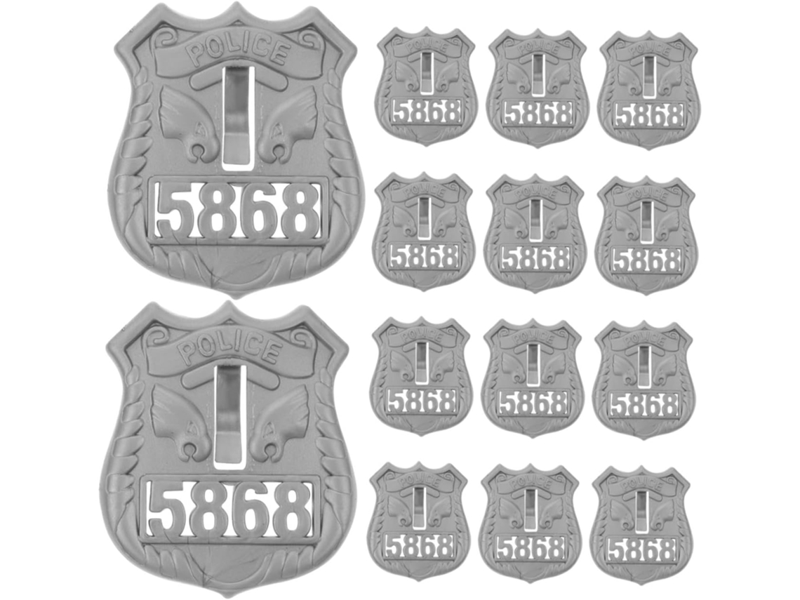 Conjunto de 20 Distintivos Decorativos de Polícia CHABERLU
