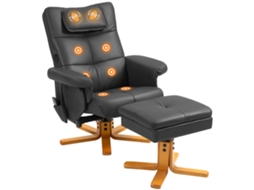 Poltrona de Massagem com Apoio para os Pés, Encosto Reclinável Até 135°, Compartimento de Armazenamento e Controle Remoto. SINI TECH STORE