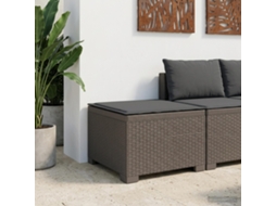 Vidaxl Sofá De Jardim 1 Lugar Com Almofada Look Rattan Pp