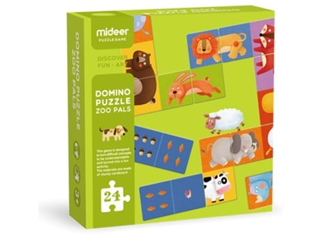 Jogo de Tabuleiro MIDEER Domino Puzzle Zoo Pals (3 Anos)