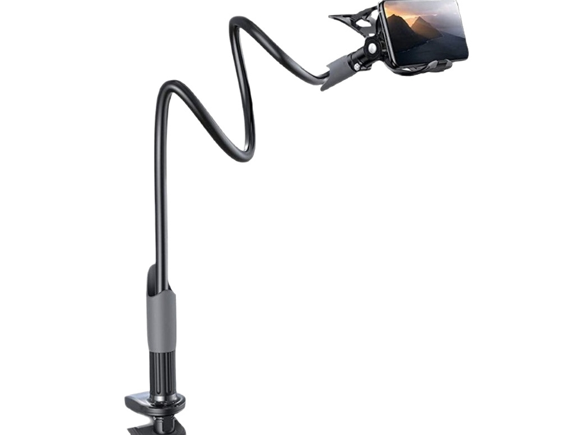 Suporte Com Garra E Haste Flexível De 0,85 M – Preto E Cinza