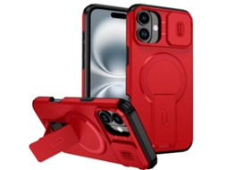 Capa Com Suporte Magsafe Para Iphone 16 Plus - Abertura Deslizante Com Proteção De Câmara