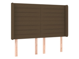 Headboard, Headboards Vidaxl Marrom Tecido (147 X 16 X 118/128 Cm)