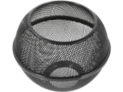 Suporte para Lâmpada Suspenso em Ferro Preto Fosco, com Design Geométrico Vazado em Forma de Diamante, 13 Cm de Diâmetro e 10 Cm de Altura. SFUSHOS