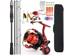 2,1 M 1,8 Vara Pesca Fibra Carbono Iniciantes Experientes