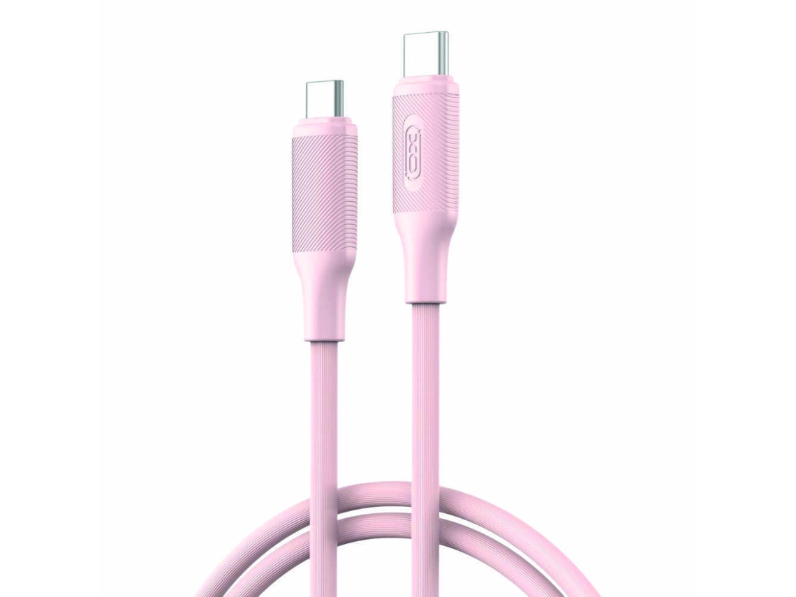 Cabo Usb-c Macho / Usb-c Macho 1m 60w Pd Rosa Xo