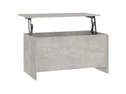 Coffee Table, Coffee Tables Vidaxl Cinzeto Madeira Processada (102 X 55 X 52.5 Cm)