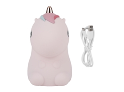 Luz de Noite Usb Led Animal Fofo Colorido Rosa Silicone