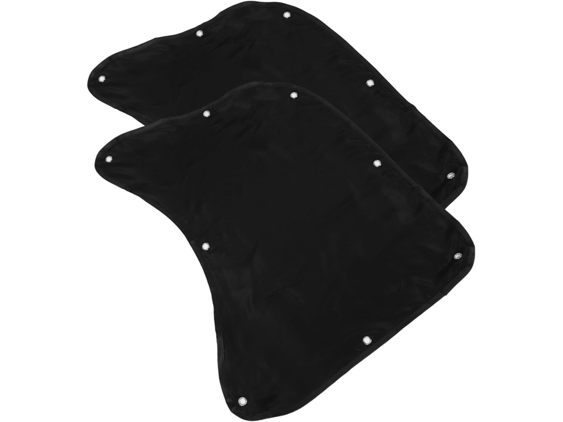 Conjunto de 2 cortinas de proteção solar para carros em poliéster marrom.