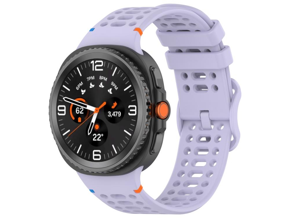 Bracelete para Samsung Galaxy Watch 8 / 8 Classic Silicone com Fivela de Escada Roxa Oficial XIAOMOYU
