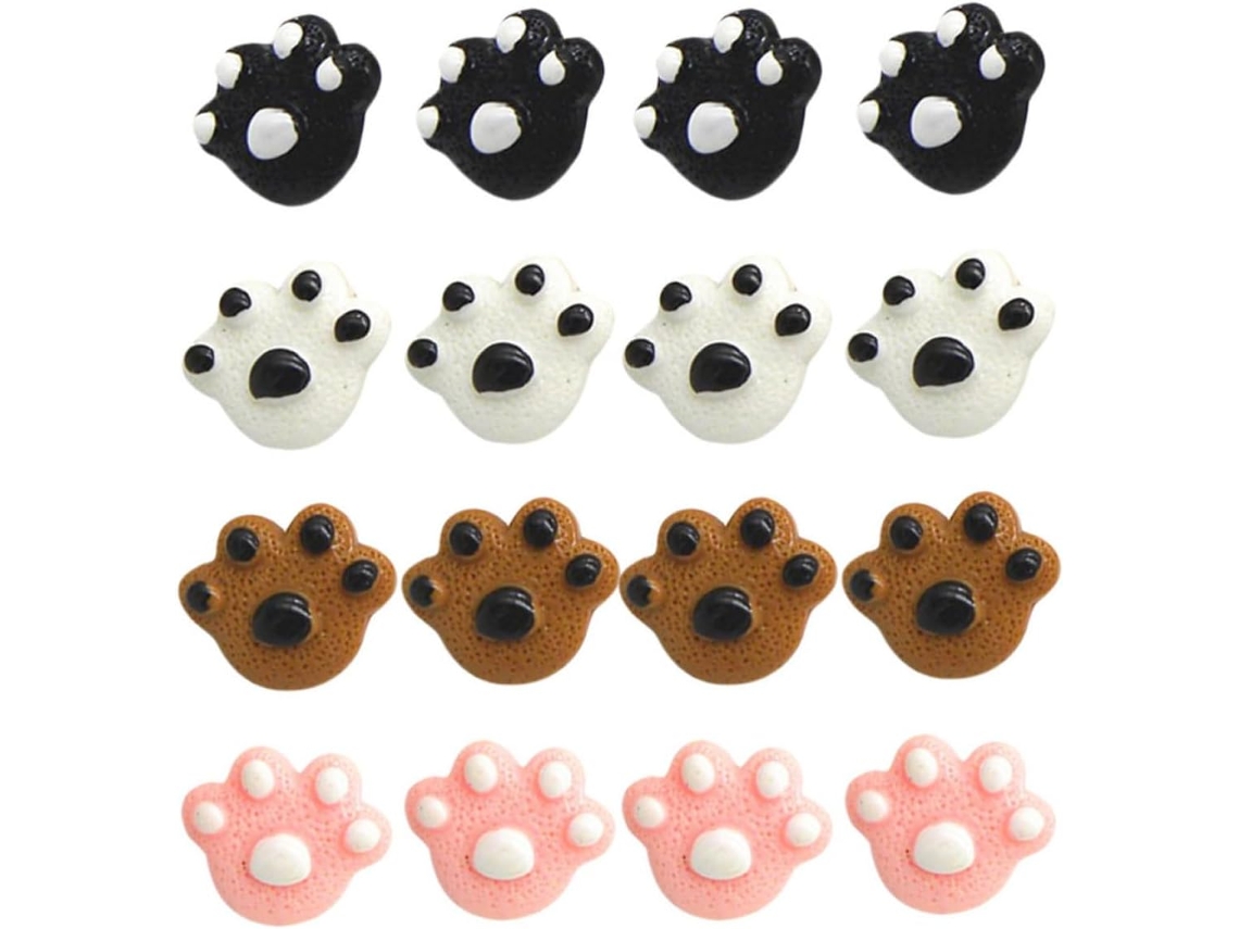 Tachinhas Doitool Em Resina E Metal, Práticas E Úteis, Em Formato De Garra Urso Pequena, Caixa Com 25 Unidades Para