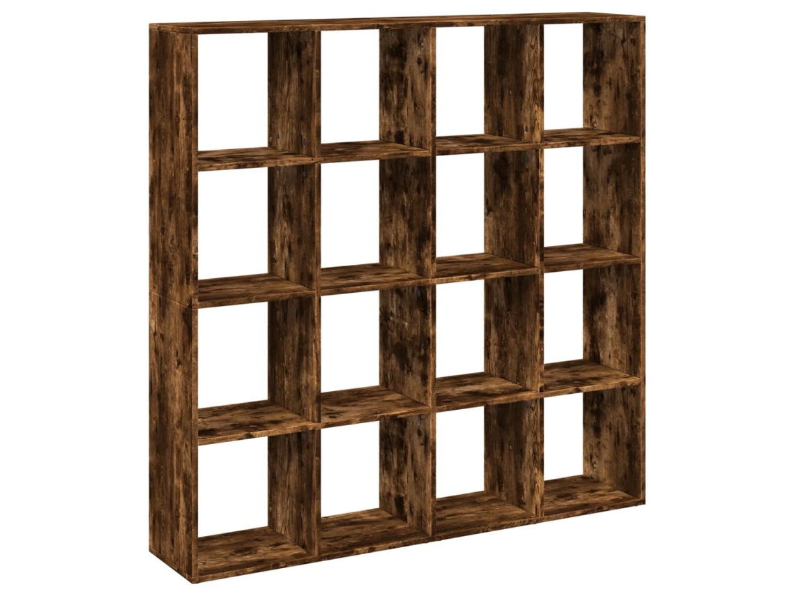 Maison Exclusive - Prateleira para Derivados de Madeira de Carvalho Defumado - 137,5 x 29 x 137,5 cm