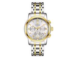 Reloj Analógico De Cuarzo Con Correa De Acero Inoxidable Clásico Casual Wwoor (blanco)