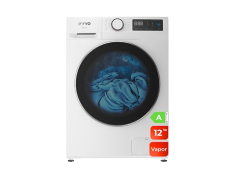 Máquina De Lavar Roupa Evvo 12 Kg Carregamento Frontal Nature 12, 1350 Rpm, Classe Energética A, Motor Inversor, 15 Programas,
