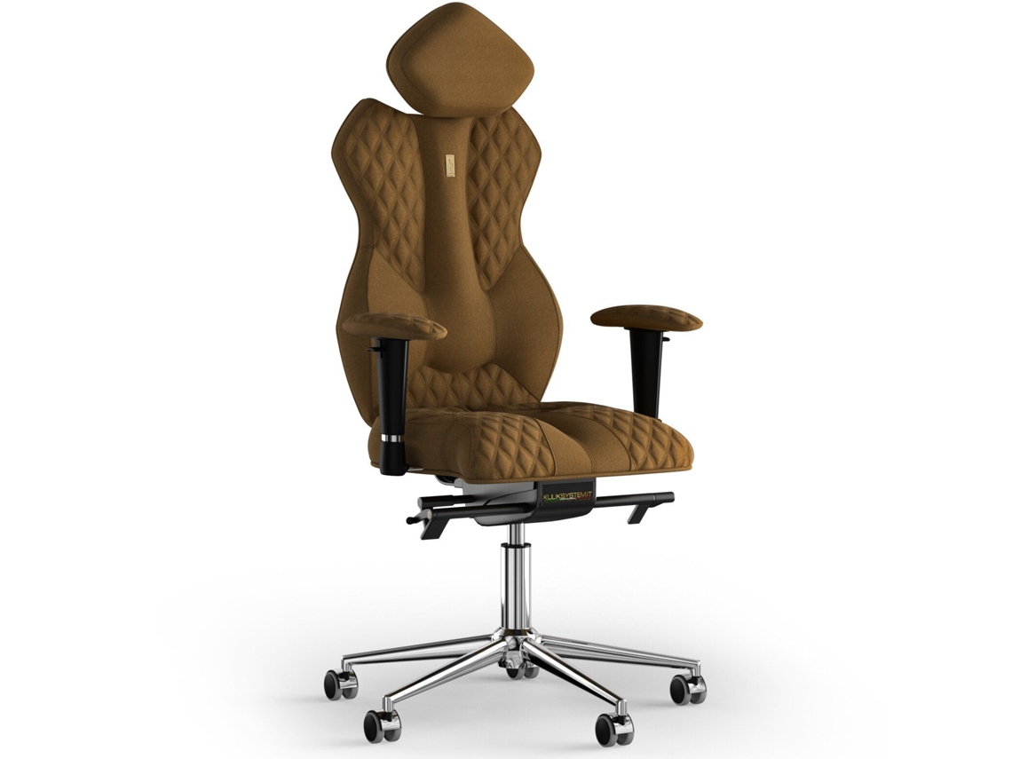 Cadeira de Escritório Ergonómica KULIK Tecido de Costura Real (Azur - Bronze -130x50x50cm)