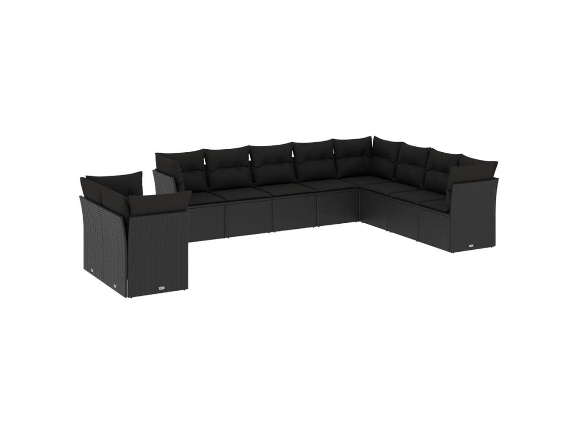 Garden Sofa Set, Garden Sofa Sets Vidaxl Preto Rattan / Vime (n/a)