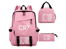 Mochila Escolar de Grande Capacidade Cr7 com Lancheira e Estojo BRILVIBERA (conjunto 3 Peças M001)