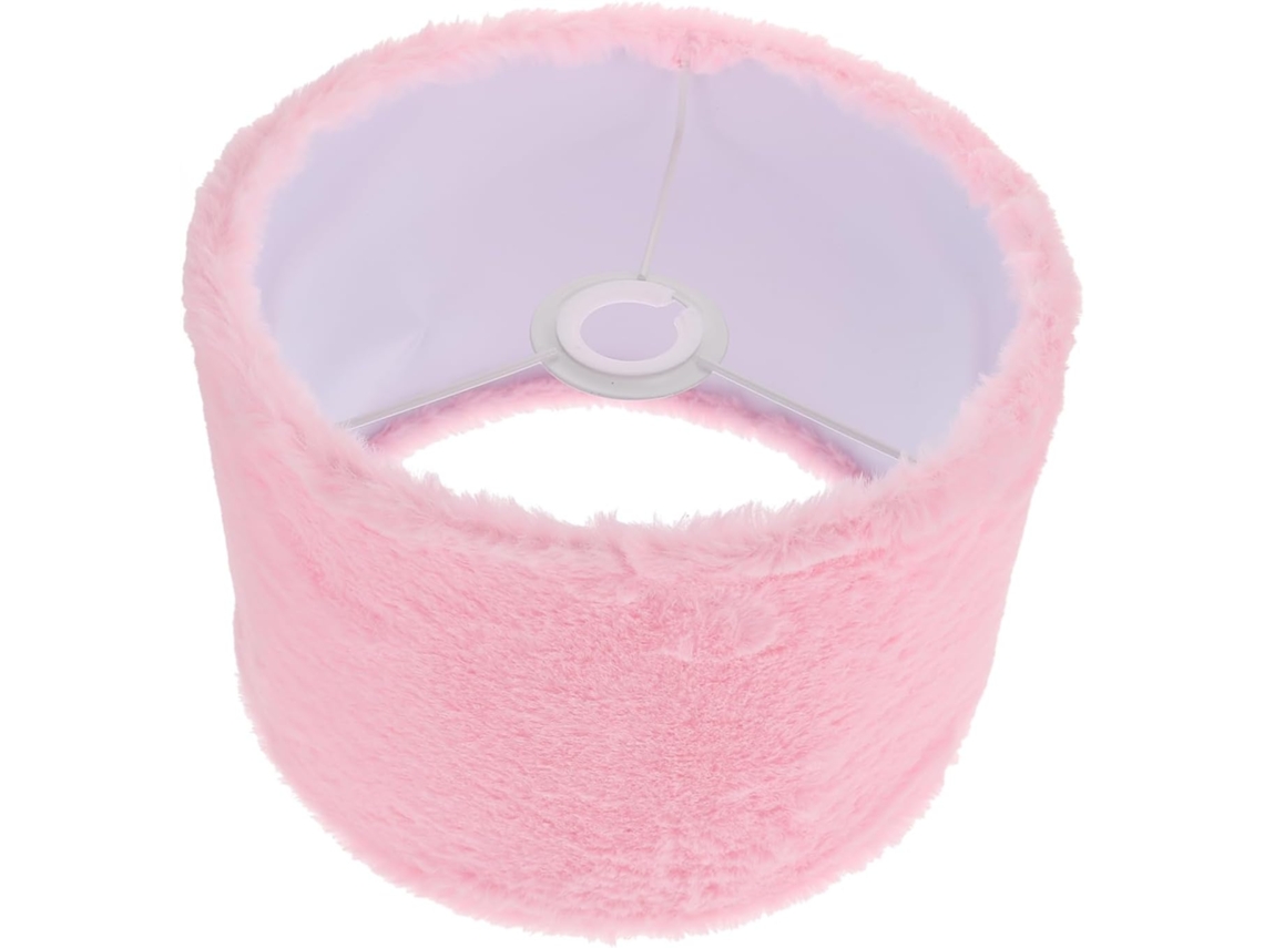 Abajur de Cabeceira com Cúpula de Pelúcia e Bordado de Rosas. SFUSHOS