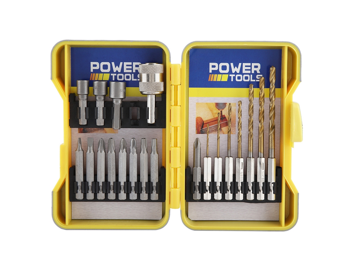 Conjunto De Brocas De Parafusadeira Com Cabo Hexagonal E Bit De Parafusadeira Magnética 20pc