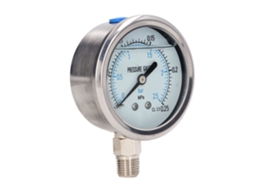 Manômetro De Vácuo Com Caixa Radial À Prova Choque Em Aço Inoxidável Para Uso Industrial E Doméstico, 1/4 Pol. Npt, 0~, 25 Mpa