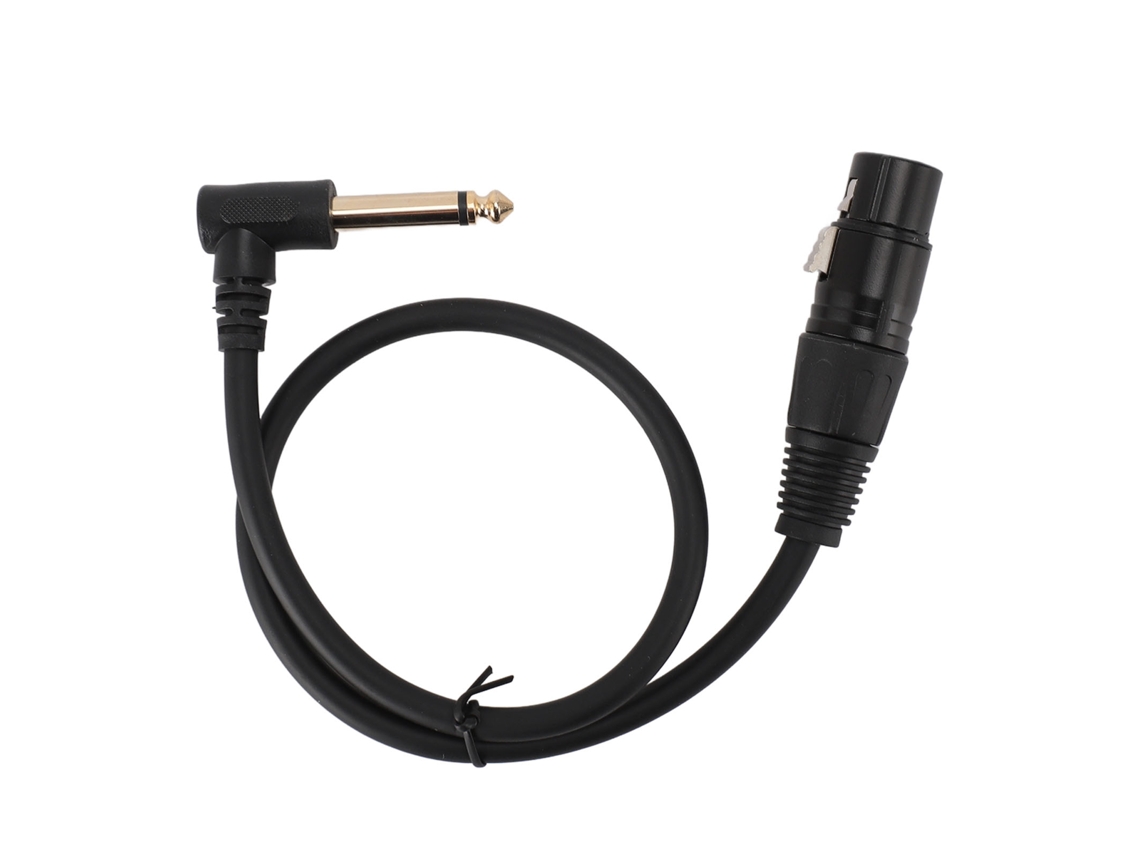 Cabo XLR fêmea para 6.35mm mono ângulo 90 graus PVC conexão balanceada com Marca