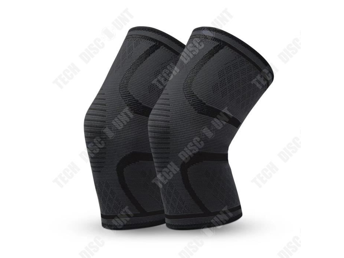 Joelheiras de compressão Td®, pretas, antiderrapantes, absorventes de suor, unissex, Brilvibera