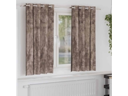 Vidaxl Cortinas De Veludo 2 Unid. Cappuccino 175 X 140 Cm Veludo