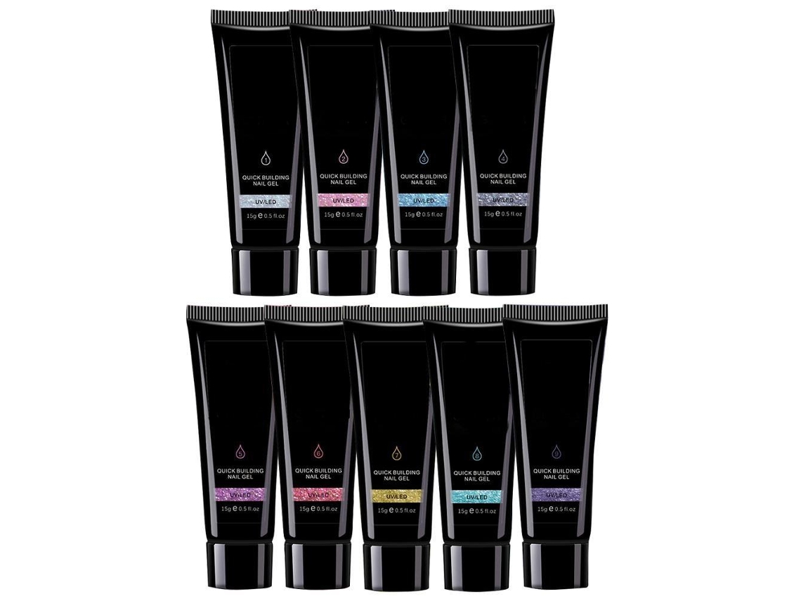 2026altiro-kit De Gel De Extensão De Unhas De 9 Cores Cristal Secagem Rápida Multicolor