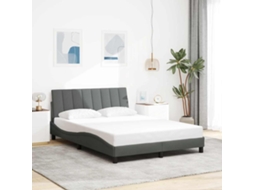 Vidaxl Estrutura De Cama Sem Colchão Hanko 120x200 Cm Tecido Cinzento-escuro