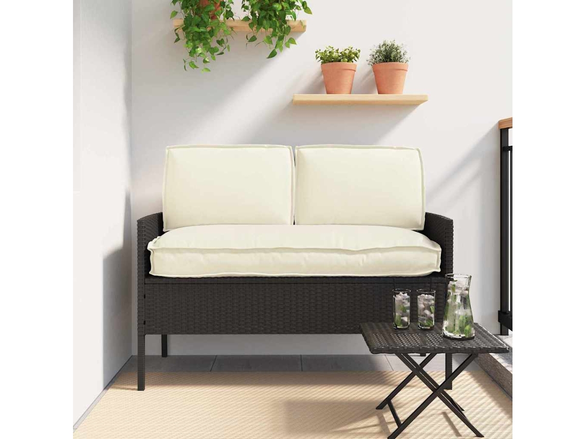 Vidaxl Conjunto De Almofadas Tecido Oxford Creme 120 X 50 X 52 Cm