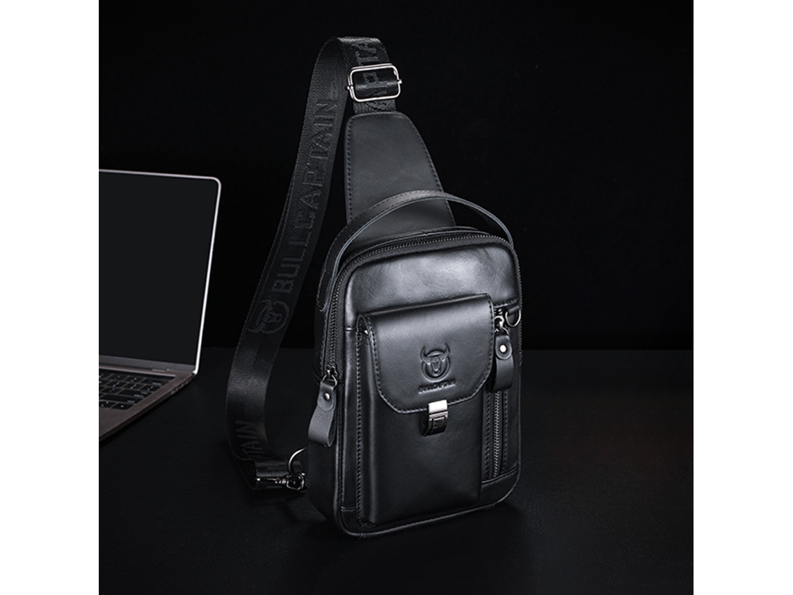 Mochila de Couro Genuíno Unissex para Viagem Outdoor