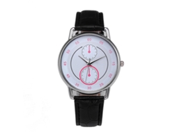 Relógio de quartzo unissex com pulseira ajustável, design simples e moderno (rosa, preto)