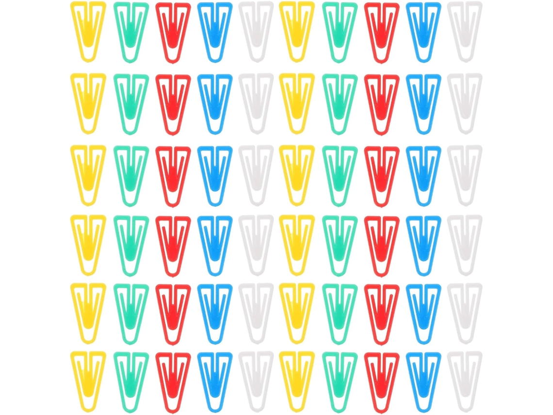 100 Clipes de Papel Triangulares Irregulares, 22mm, Acessórios Flexíveis para Mesa, Escritório e Escrivaninha