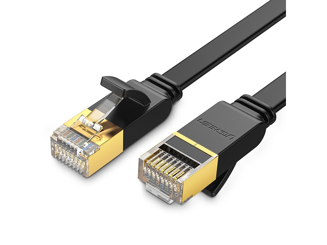 Cabo Flat Ethernet Ultra High Speed Network Solution Ugreen Preto