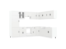 Kitchen Cabinet Set, Kitchen Cabinet Sets Vidaxl Branco Madeira Processada (n/a)