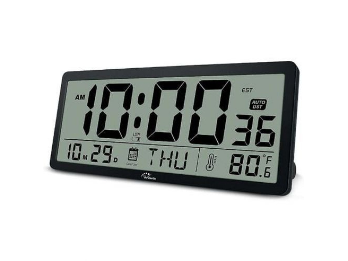 Relógio Digital De Parede Oversized 14 Polegadas Mostra Temperatura E Dados Kofihety