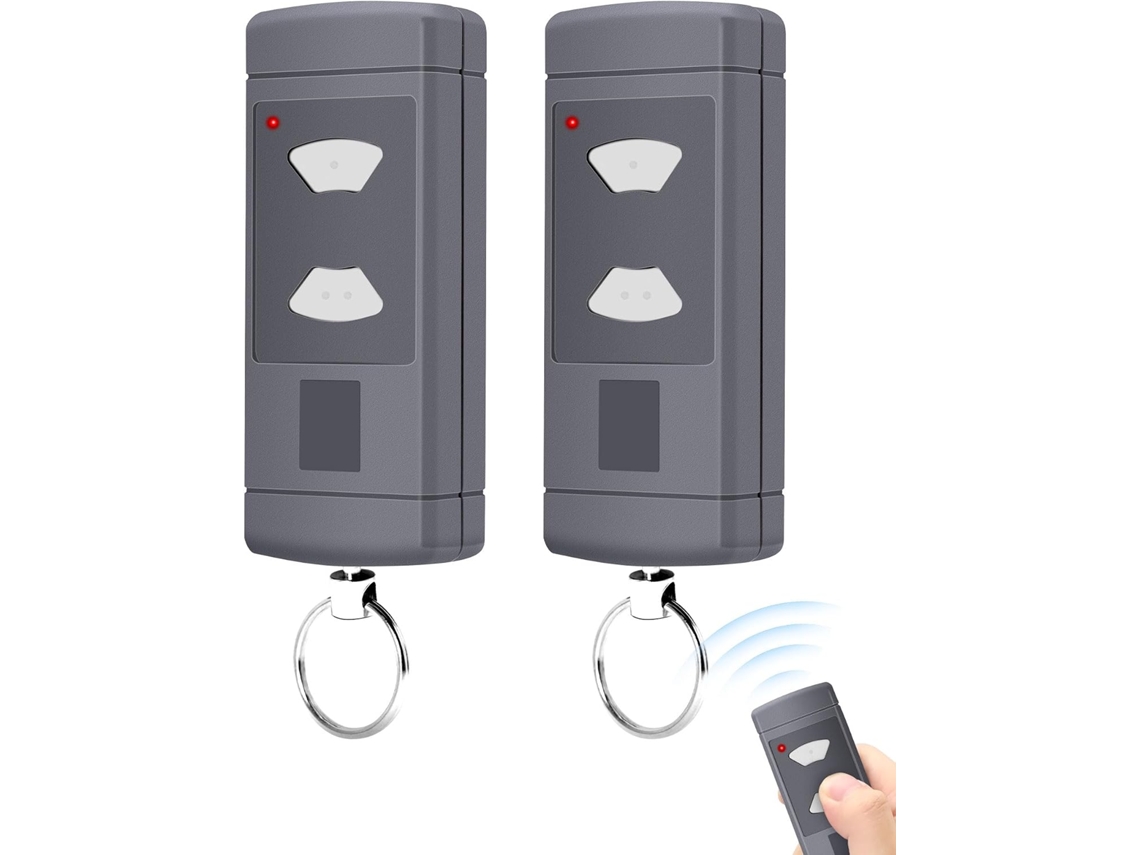 Controle remoto para portão de garagem de 40,685 MHz, compatível com HSE2/4, HSM2/4 e HS2/4, 2 canais, com código rolante.