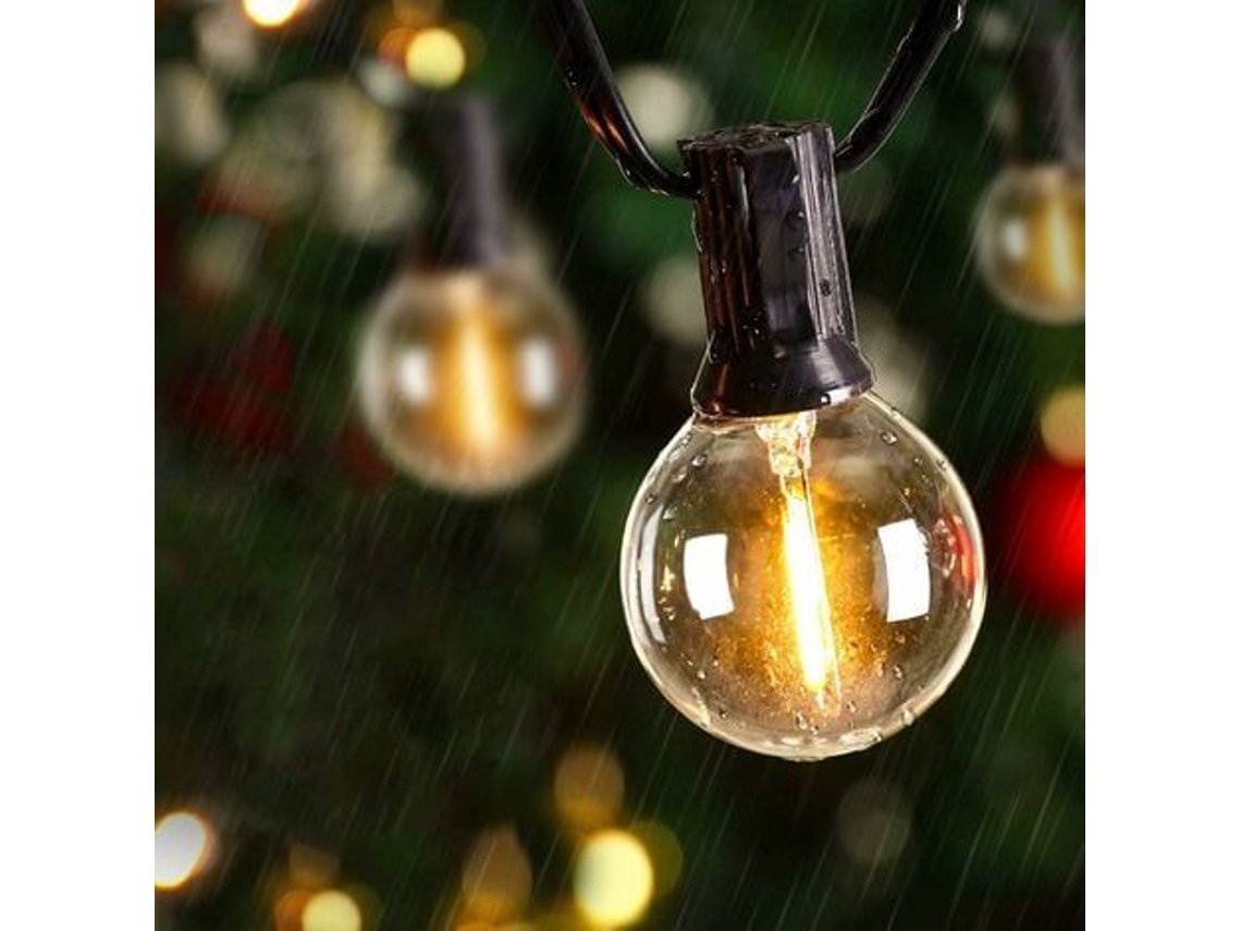 Cordão de Luz para Exteriores Padrão Europeu 15.2M 25 Luzes Branco Quente ZMDECQNA