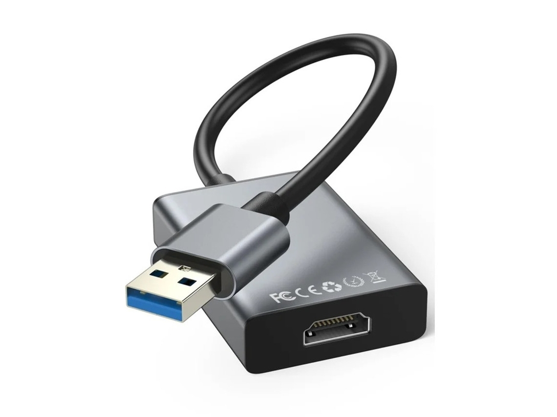 1080p Adaptador Conversor Usb 3.0/2.0 Para Hdmi Compatível Com Windows Xp A 11 E . Àtimo Para Pc, Hdtv E Projetor.