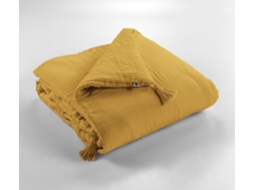 Cama Extremo Gaïa Azafrán LEFFET PAPILLON Algodão Amarelo (90x200cm)