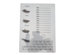 Tray De Cílios Postiços 2 Em 1 6 A 17mm Profissional Com Marcações Claras Para Artistas De Cílios Transparente