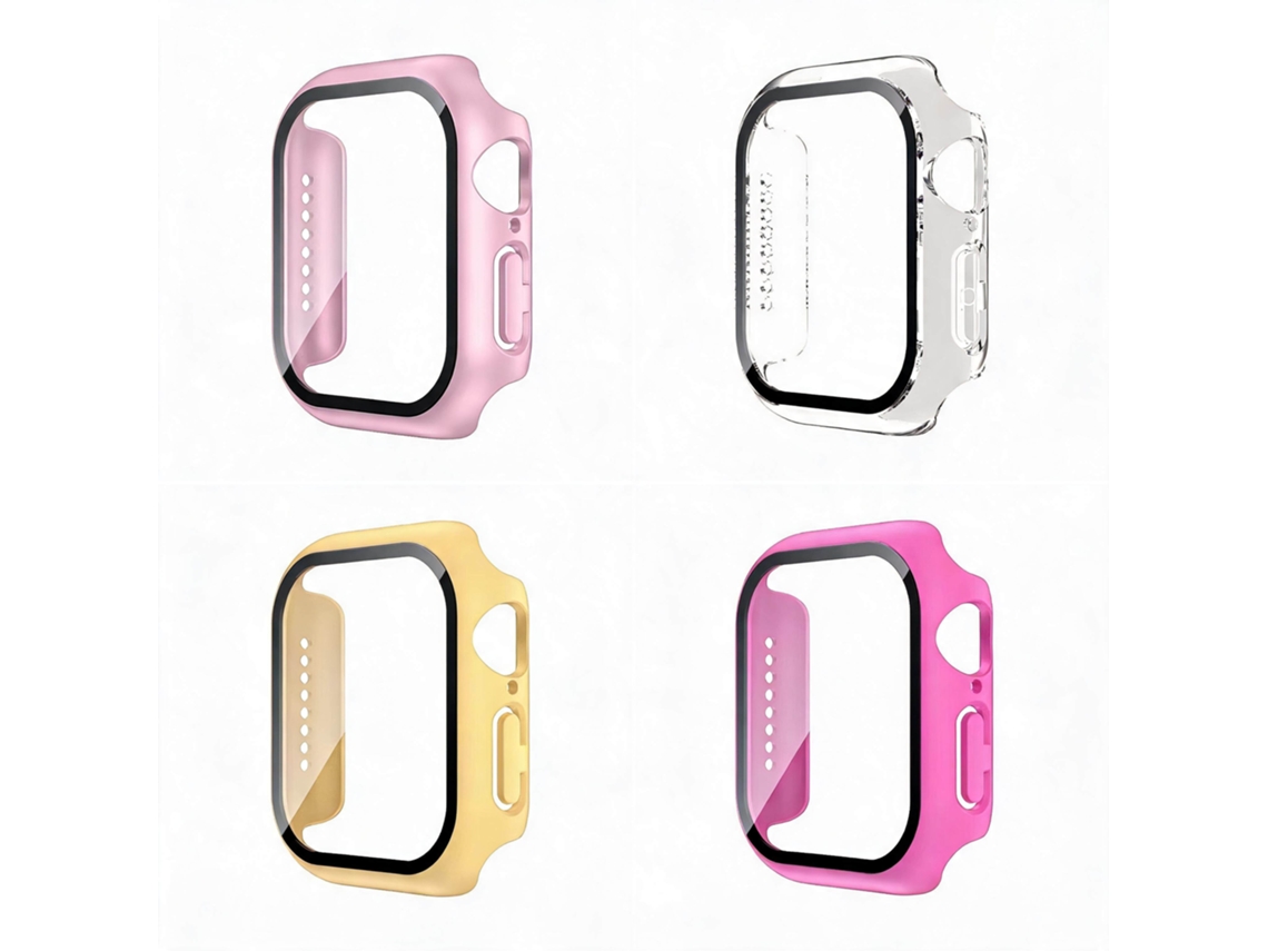 Capa Protetora para Apple Watch S10 com Marca CZHHMART (41 Mm) Pc e vidro temperado 4 unidades